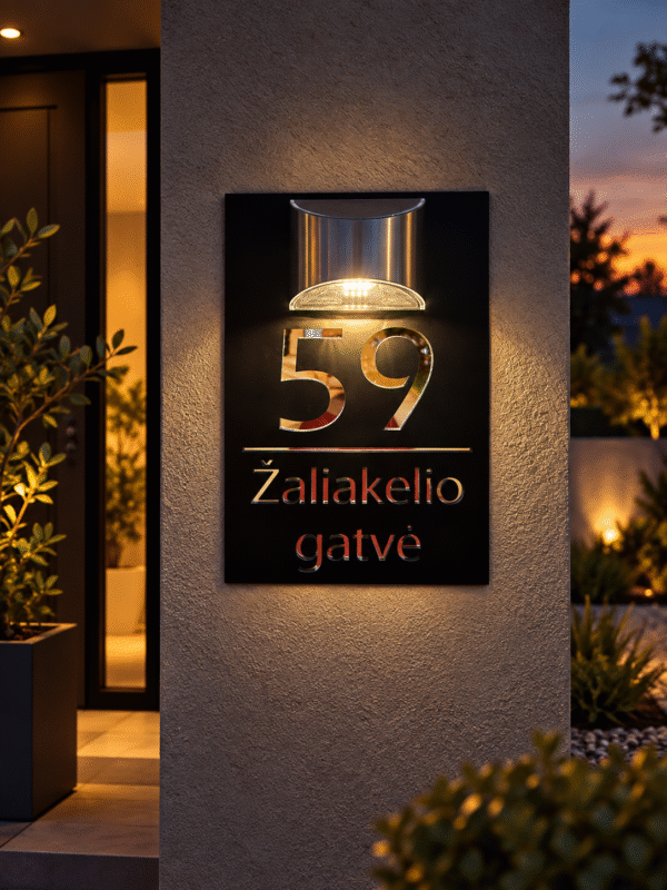 exec-52c391ca-6865-46c0-9ed0-85d05c5036a6 Personalised House Number & Street Name Plaque with Light